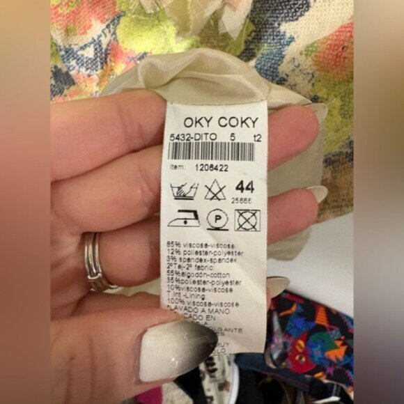 OKY ^ COKY - Colorful Floral Dress with Tassel Detail- Spanish Designer - Picture 8 of 11